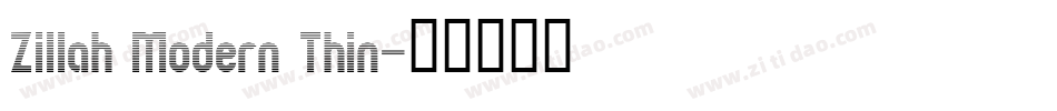 Zillah Modern Thin字体转换